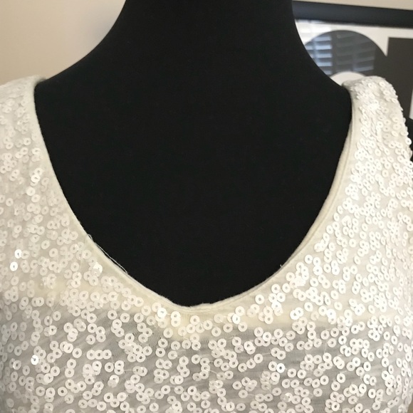 J. Crew White Sequined tank Small - Picture 10 of 16